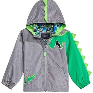 London Fog Green and Blue Dinosaur Jacket